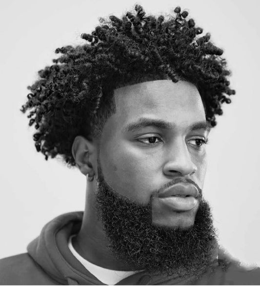 Kinky curly men’s hair system – full coverage natural-looking unit for black men with hair loss or alopecia. Mono base toupee with breathable construction